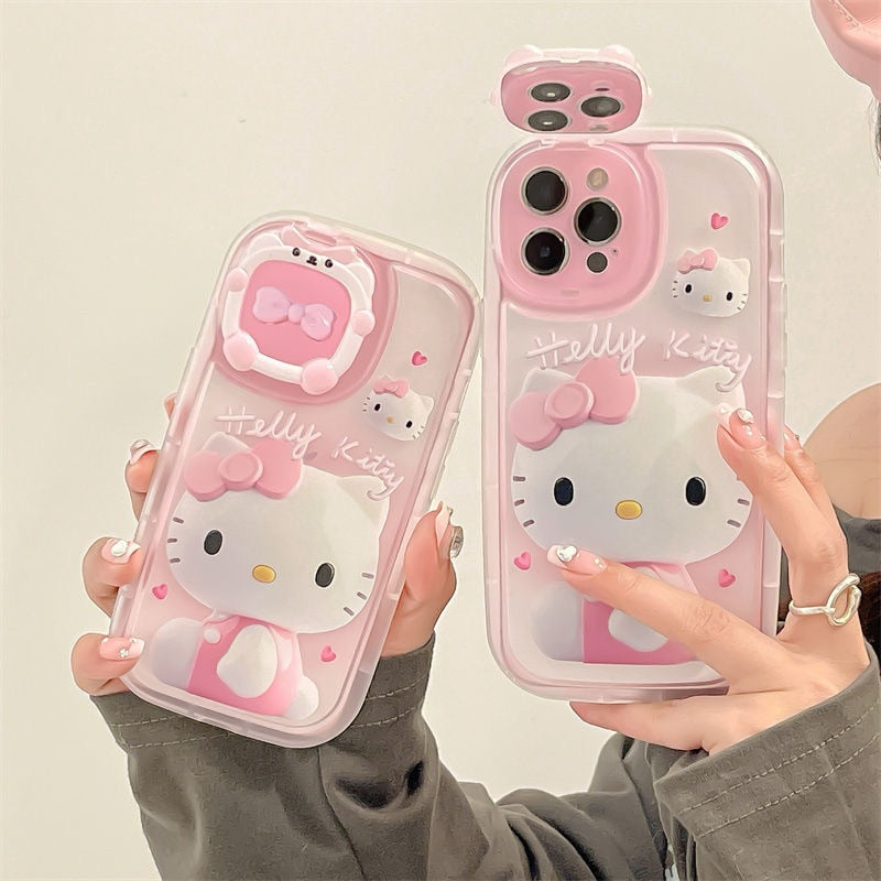 Funda Hello Kitty IPhone con mini espejo de maquillaje