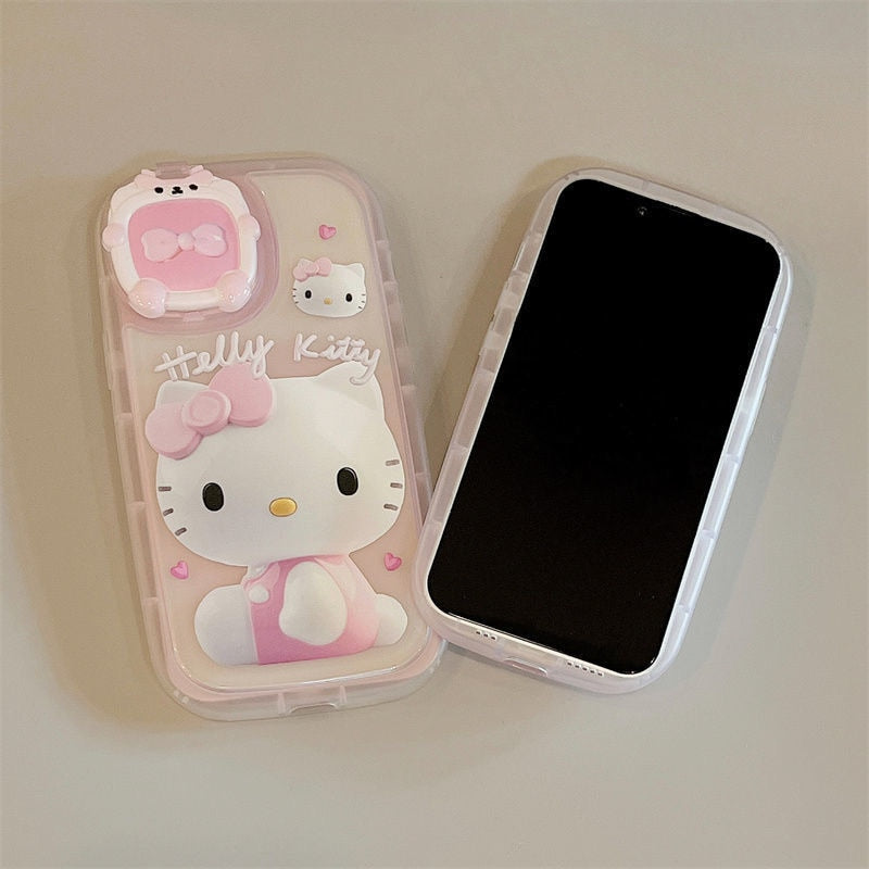 Funda Hello Kitty IPhone con mini espejo de maquillaje