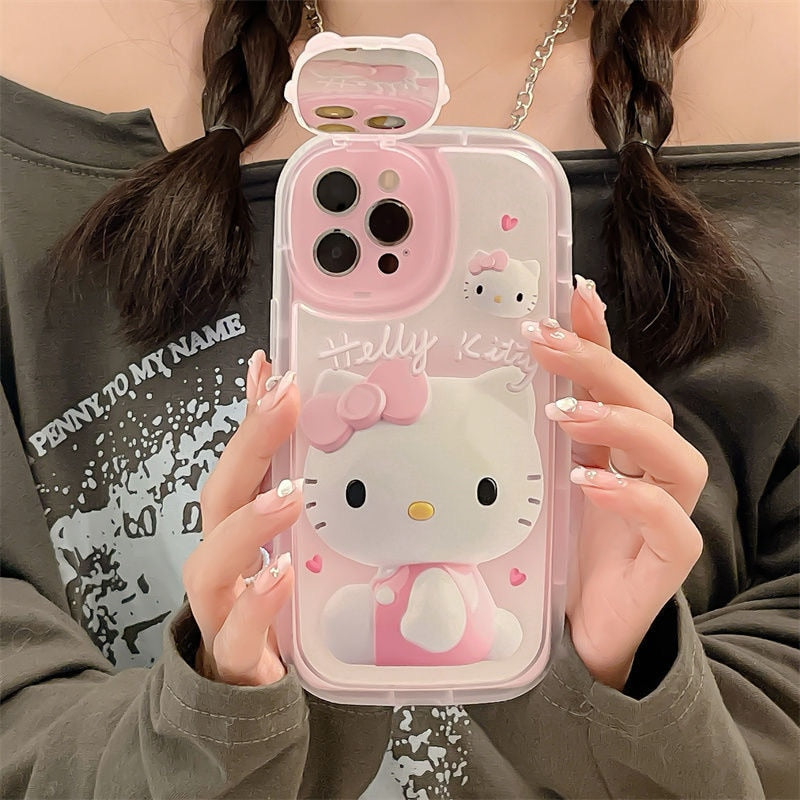 Funda Hello Kitty IPhone con mini espejo de maquillaje